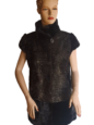 Persian lamb fur vest with mink details