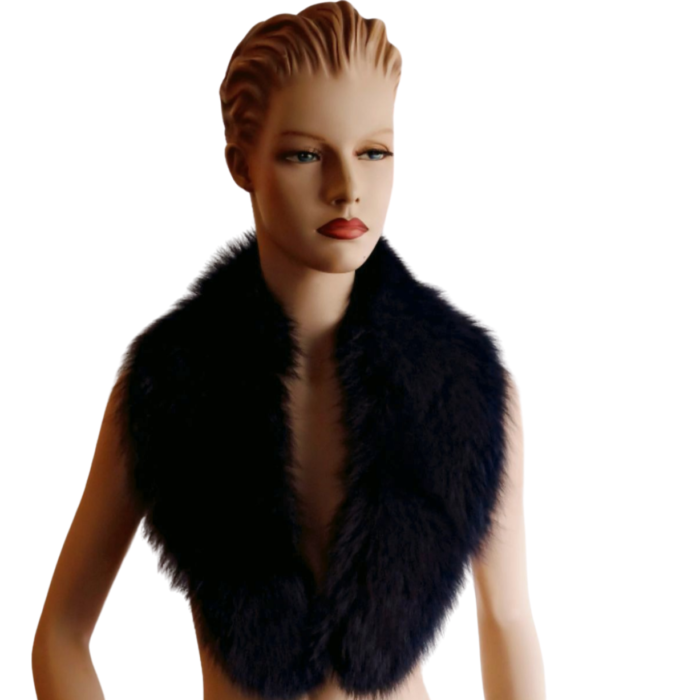 Fox Fur Collar in dark blue