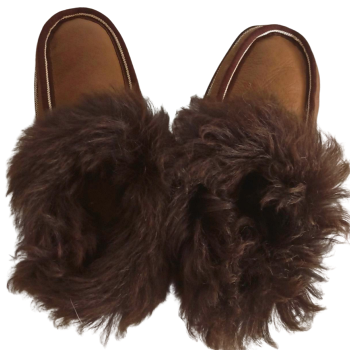 Genuine sheepskin fur booties for women 100% handmade