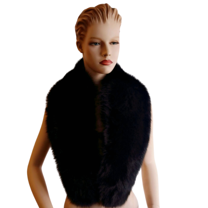 Black Fox Fur Collar