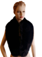 Black Fox Fur Collar